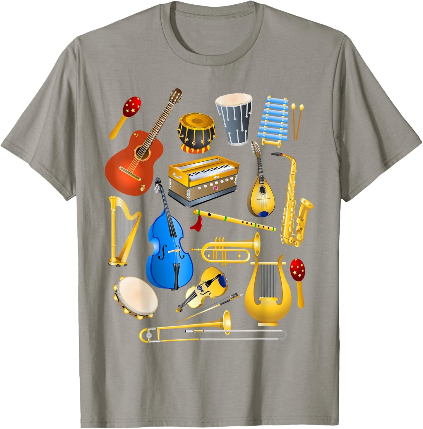 Cute Little Boys Musical Instruments Fans Shirt Funny Gift T-Shirt - T-Shirt | Sand