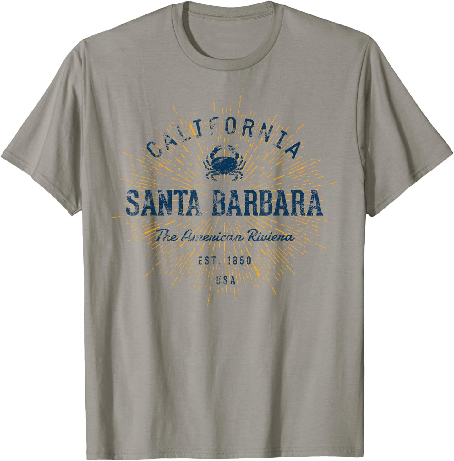 Vintage Santa Barbara Retro T-Shirt - T-Shirt | Sand