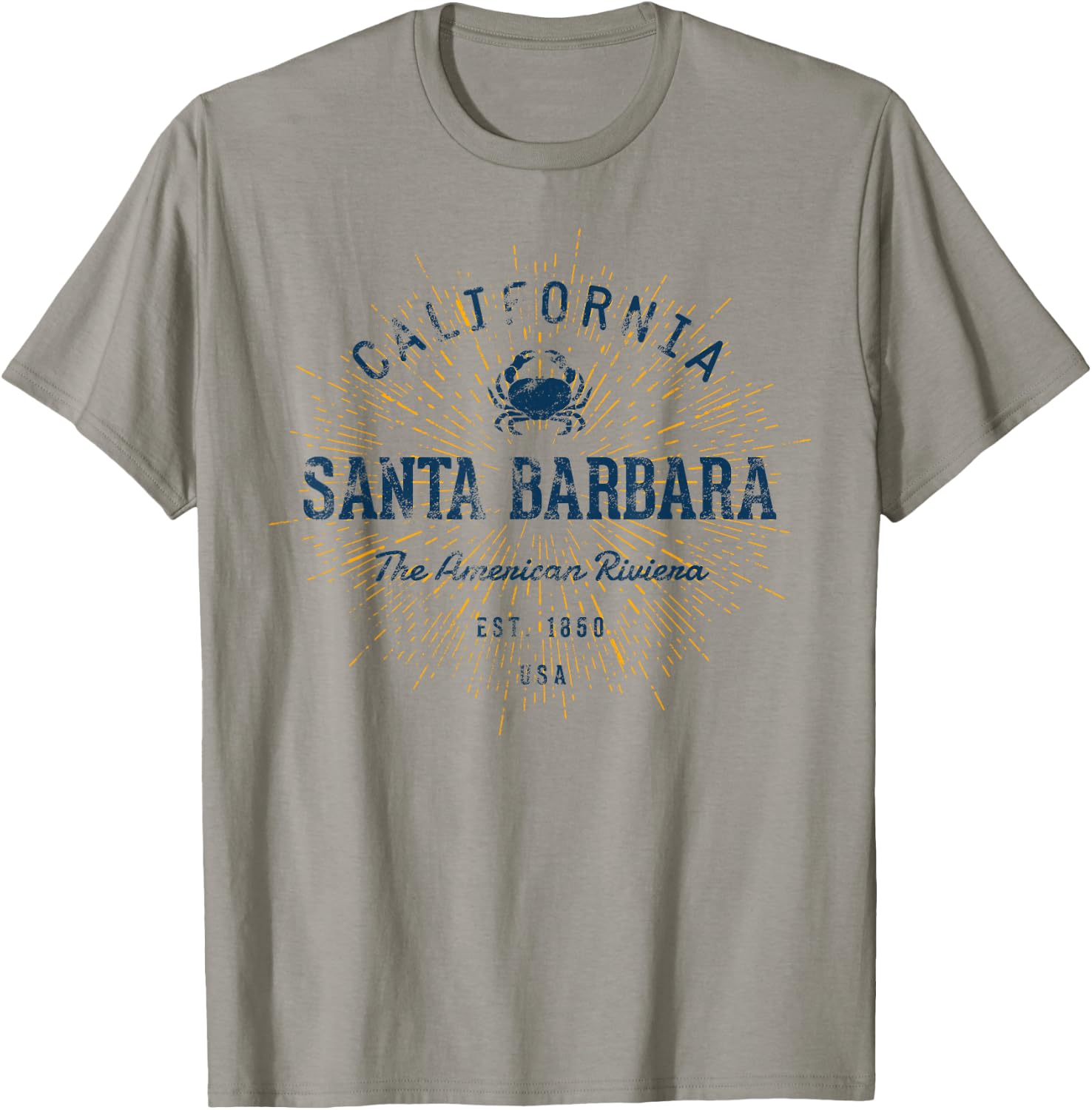 Vintage Santa Barbara Retro T-Shirt - T-Shirt | Sand