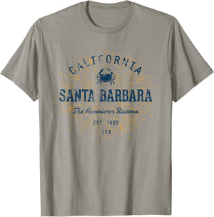 Vintage Santa Barbara Retro T-Shirt - T-Shirt | Sand