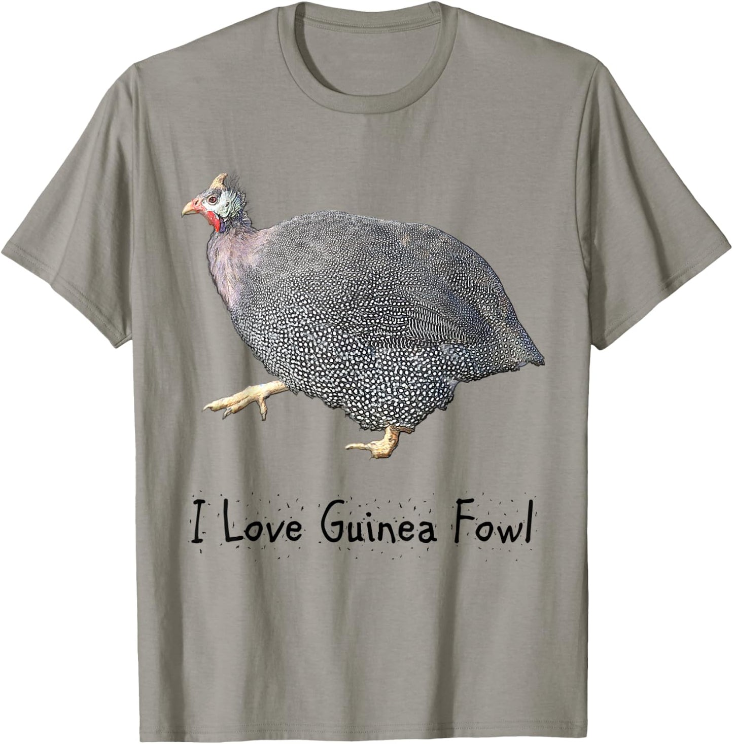 I love guinea fowl keets & poultry & bird lovers funny T-Shirt - T-Shirt | Sand