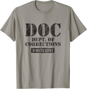 Dept of Corrections Halloween Inmate Costume Party Funny T-Shirt - T-Shirt | Sand