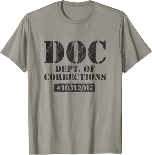 Dept of Corrections Halloween Inmate Costume Party Funny T-Shirt - T-Shirt | Sand