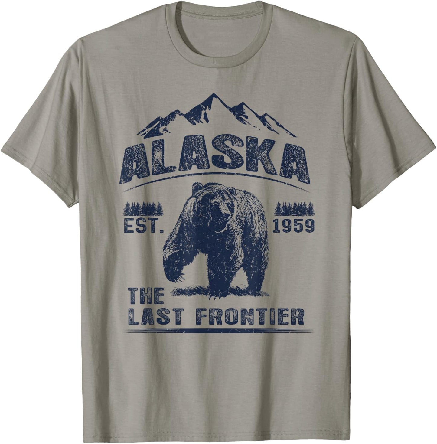 Bear Alaska The Last Frontier T-Shirt - T-Shirt | Sand