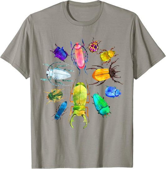 Fun Cute Bugs Insects Beetles Kid Boy Girl Adult Bug Catcher T-Shirt - T-Shirt | Sand