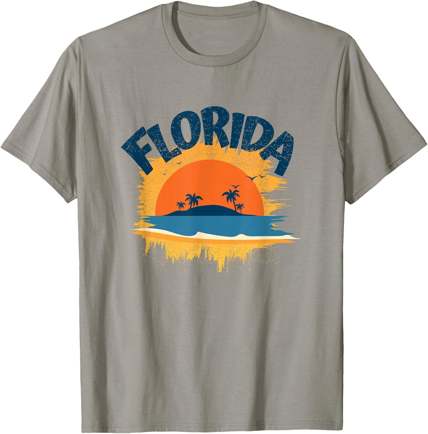 Vintage Florida Retro Design Sunshine Men Women Kids T-Shirt - T-Shirt | Sand