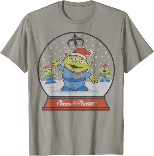 Disney Pixar Toy Story Alien Claw Snowglobe Christmas T-Shirt - T-Shirt | Sand
