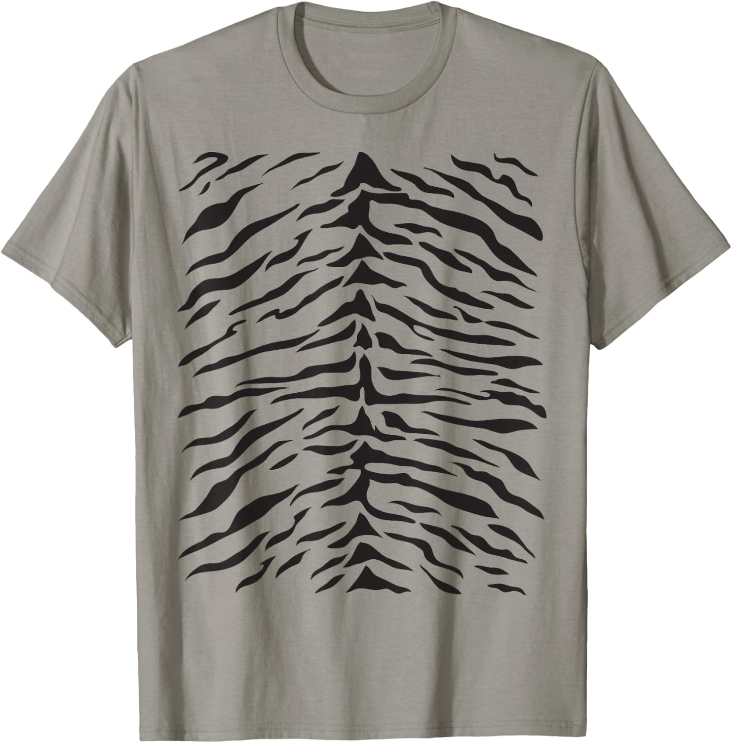 White Tiger Print Cute Costume Idea Stripes Pattern T-Shirt - T-Shirt | Sand