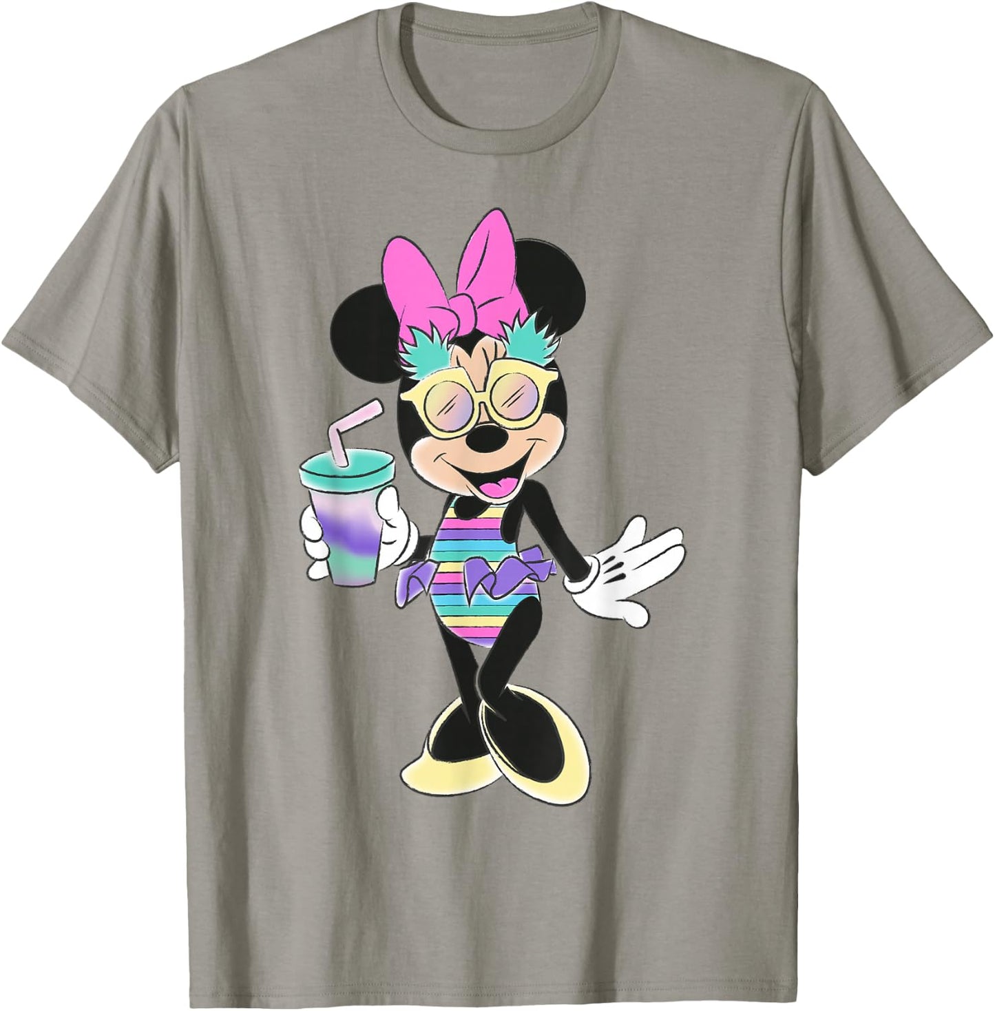 Disney - Minnie Mouse Unicorn Stripes and Pineapples T-Shirt - T-Shirt | Sand