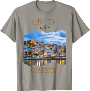 Greek Island Crete Greece featuring Rethimno Town Harbour T-Shirt - T-Shirt | Sand
