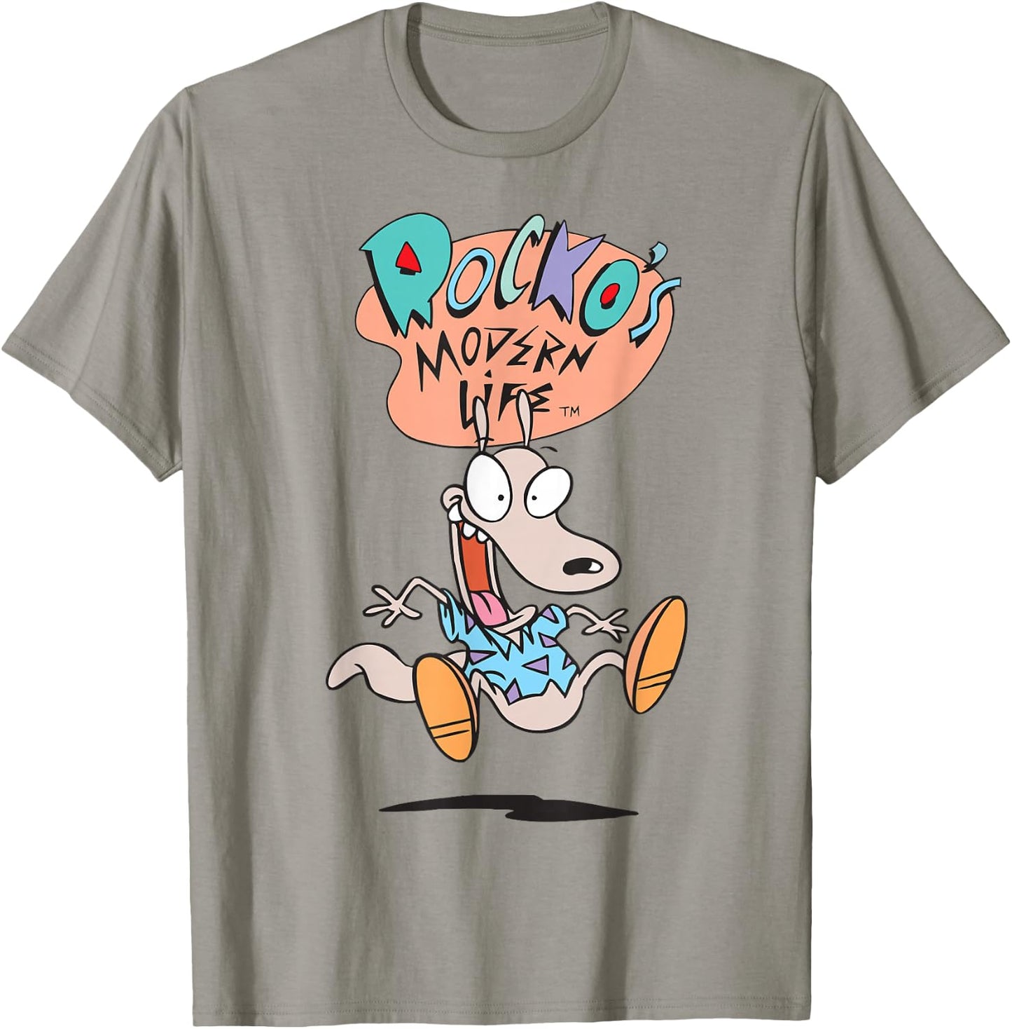Rocko Modern Life Rocko Jumping Graphic T- Shirts T-Shirt - T-Shirt | Sand