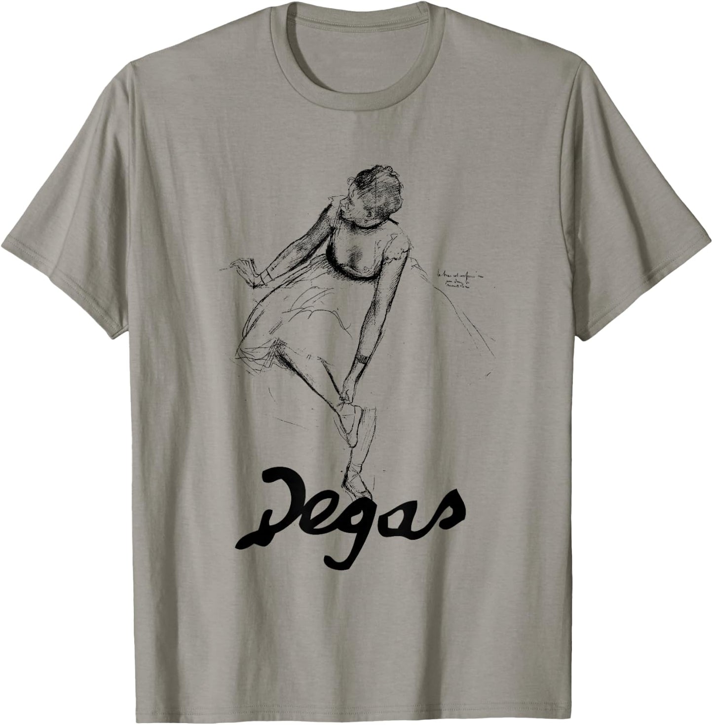 Edgar Degas Dancer Adjusting Her Slipper T-Shirt - T-Shirt | Sand