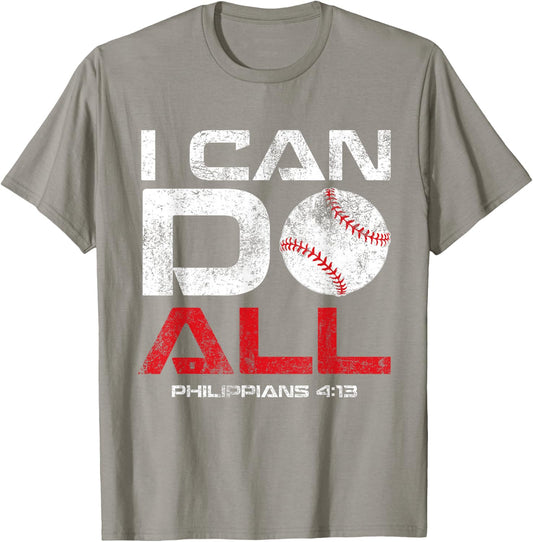 I Can Do All Philippians 4:13 Baseball T-Shirt - T-Shirt | Sand