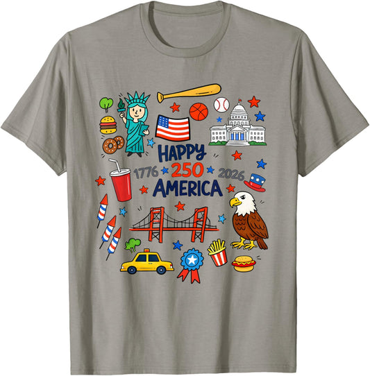 250 Years USA American 250th Toddler Boys T-Shirt - T-Shirt | Sand