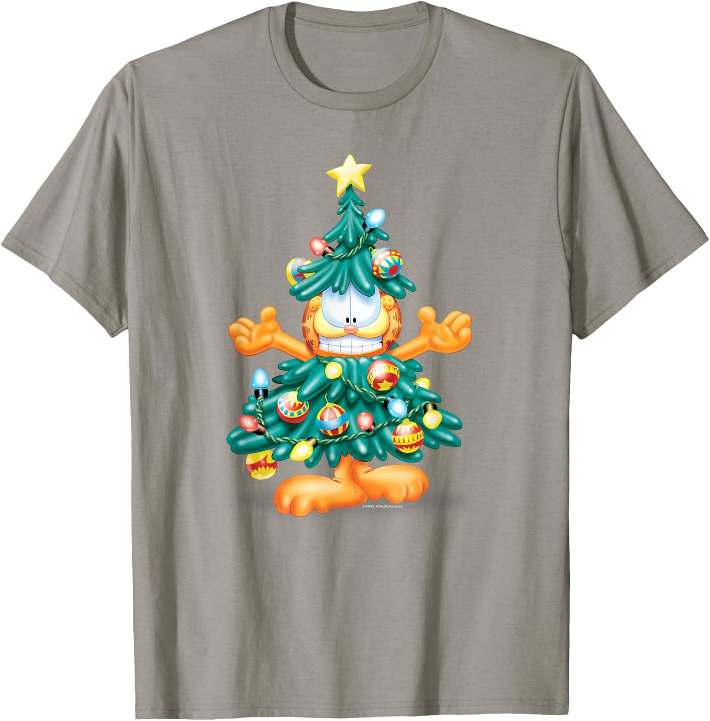 Garfield Christmas Tree T-Shirt - T-Shirt | Sand