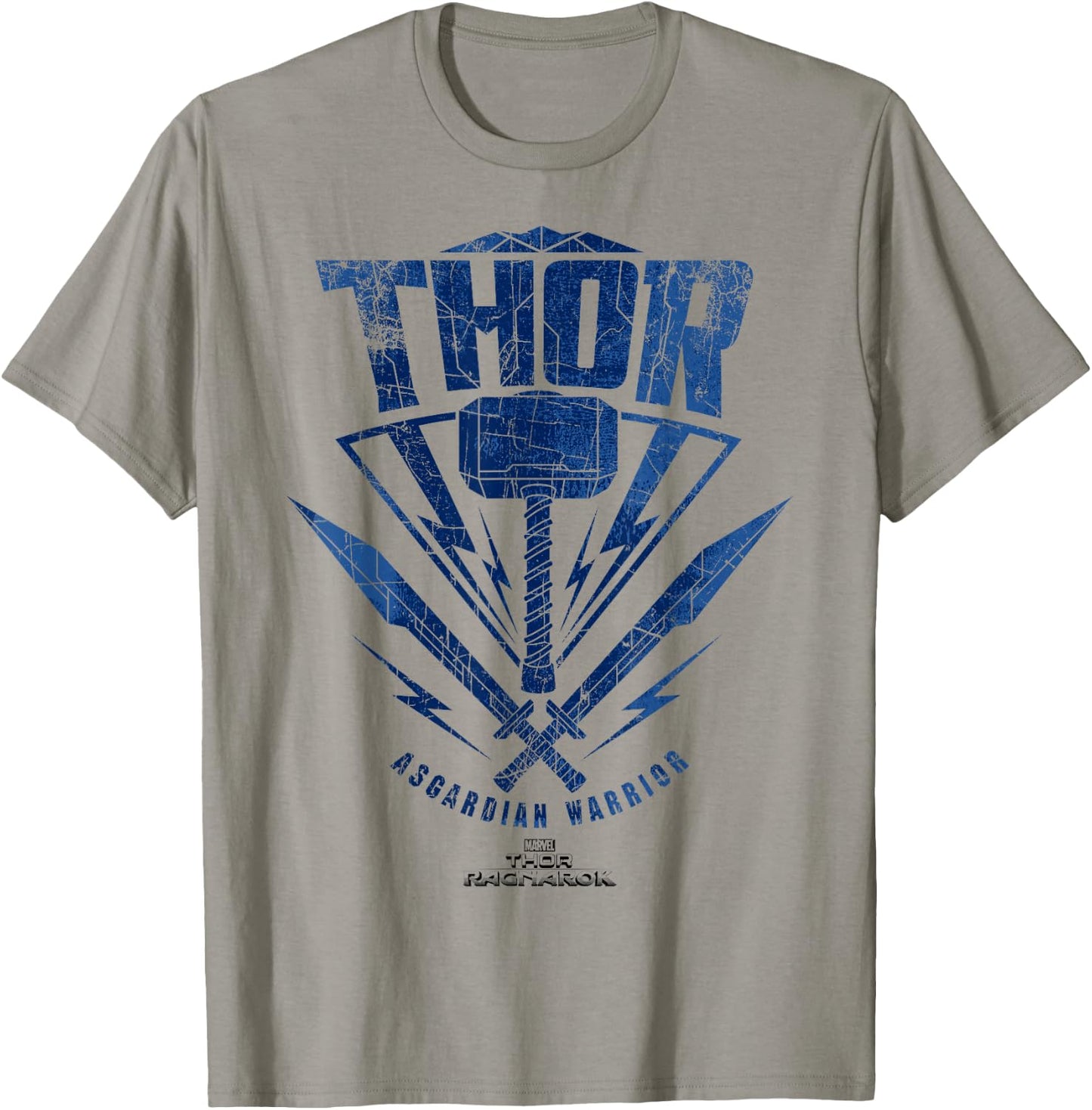Marvel Thor Ragnarok Asgardian Warrior Hammer Shield T-Shirt - T-Shirt | Sand