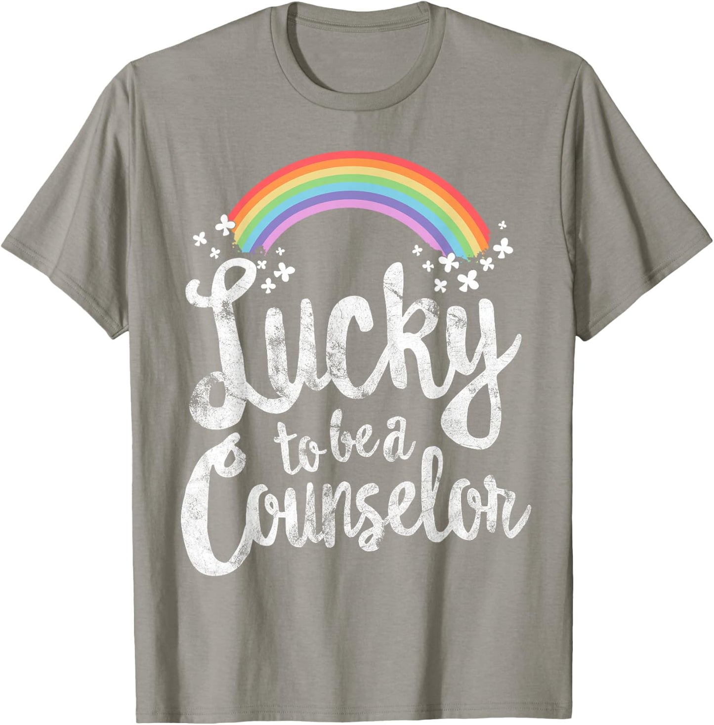Lucky To Be A Counselor School St Patricks Day Gift T-Shirt - T-Shirt | Sand
