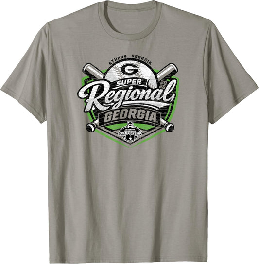 Georgia Bulldogs Super Regionals Baseball 2026 CWS T-Shirt - T-Shirt | Sand
