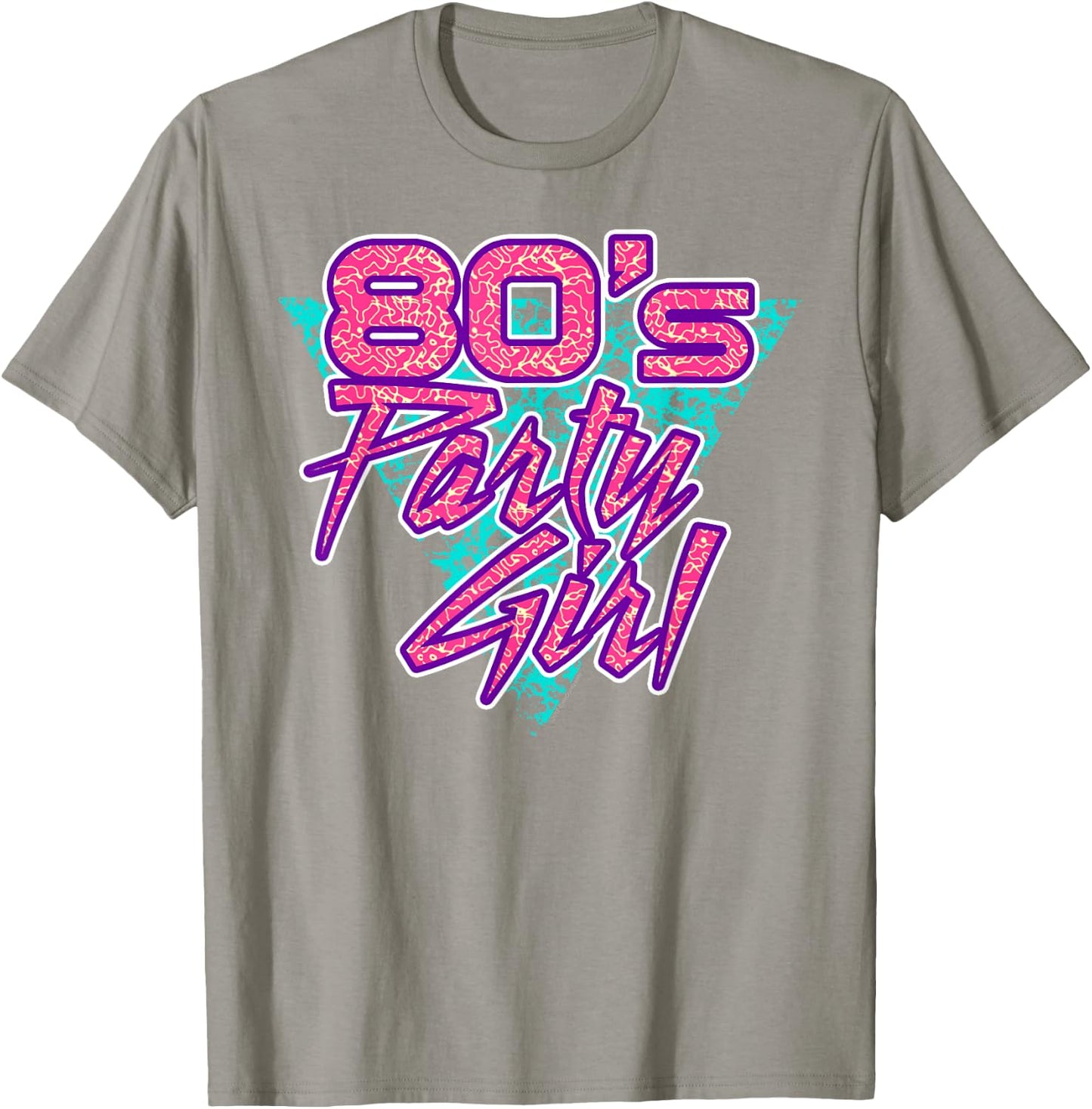 80s Party Girl Eighties Dance Party Costume T-Shirt - T-Shirt | Sand