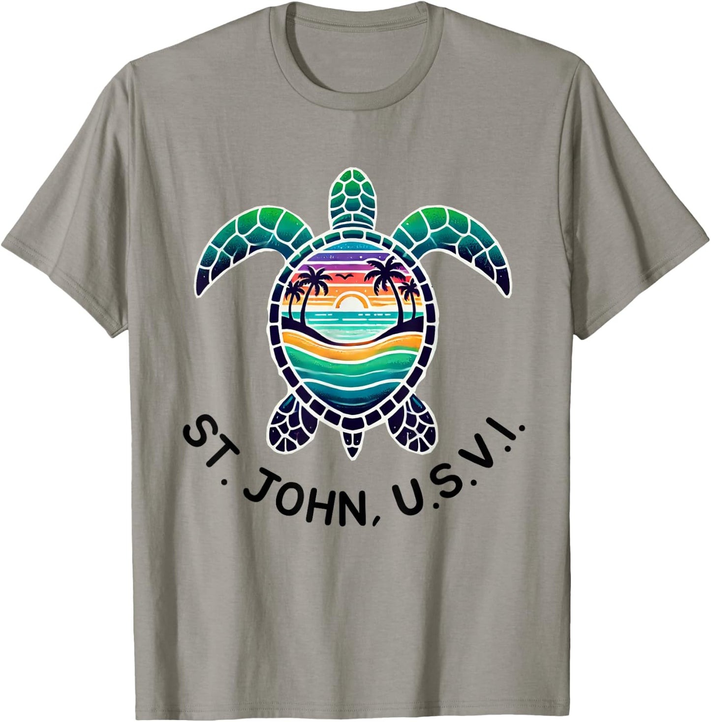 St. John U.S.V.I. US Virgin Island Souvenir Vacation Reminde T-Shirt - T-Shirt | Sand