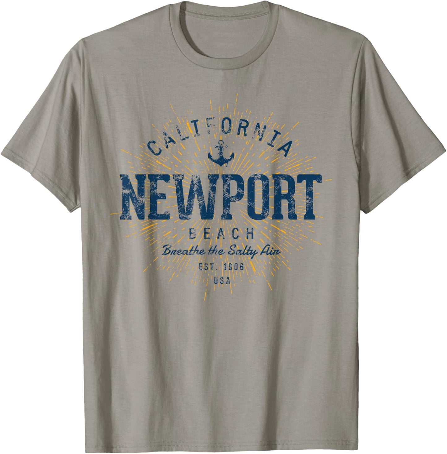 Vintage Newport Beach Retro T-Shirt - T-Shirt | Sand