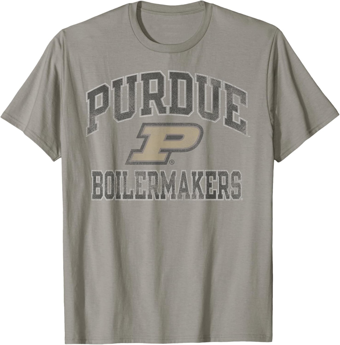 Purdue Boilermakers Vintage Worn Gray Officially Licensed T-Shirt - T-Shirt | Sand
