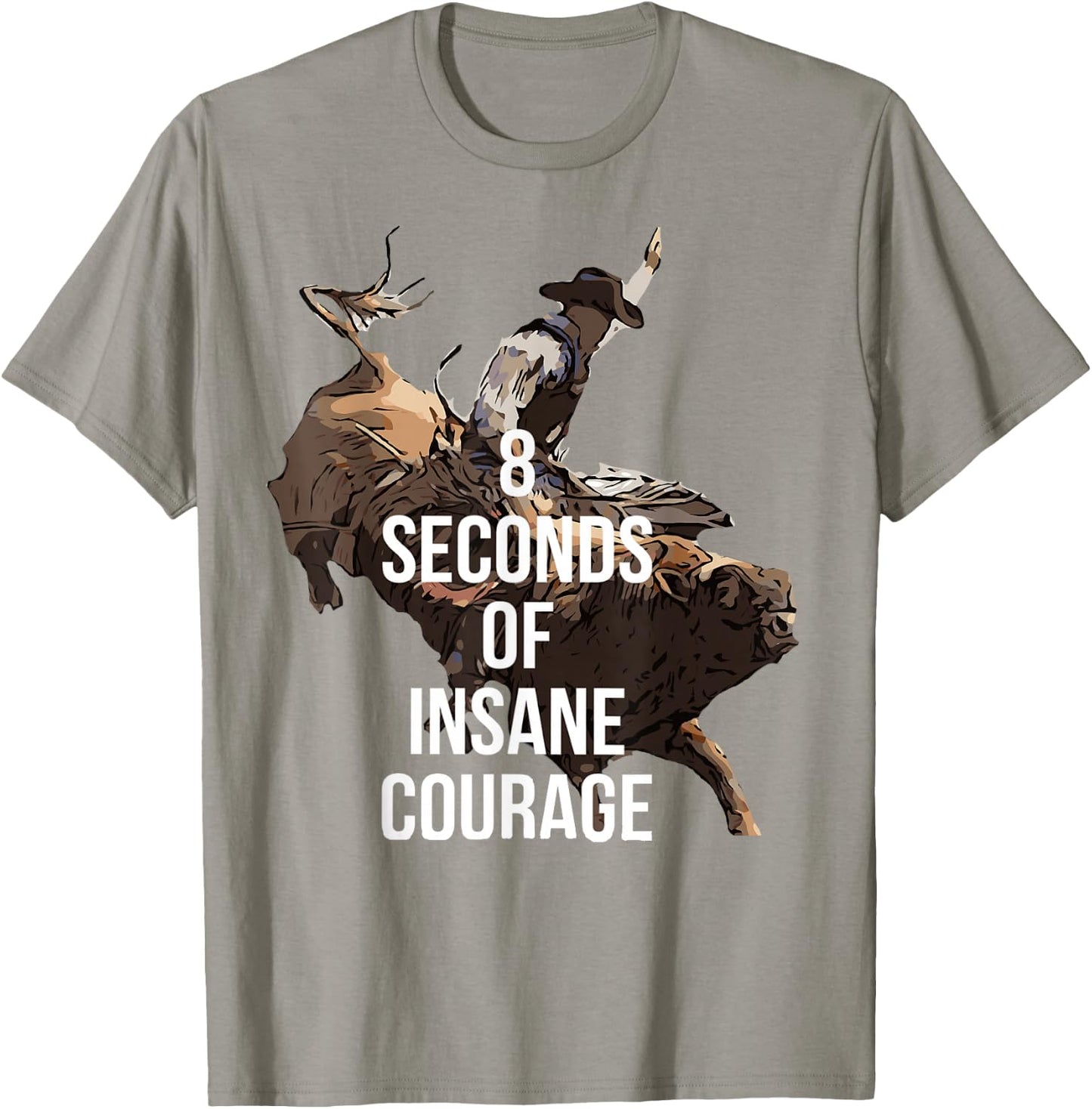 Rodeo Bull Rider 8 Seconds T-Shirt - T-Shirt | Sand