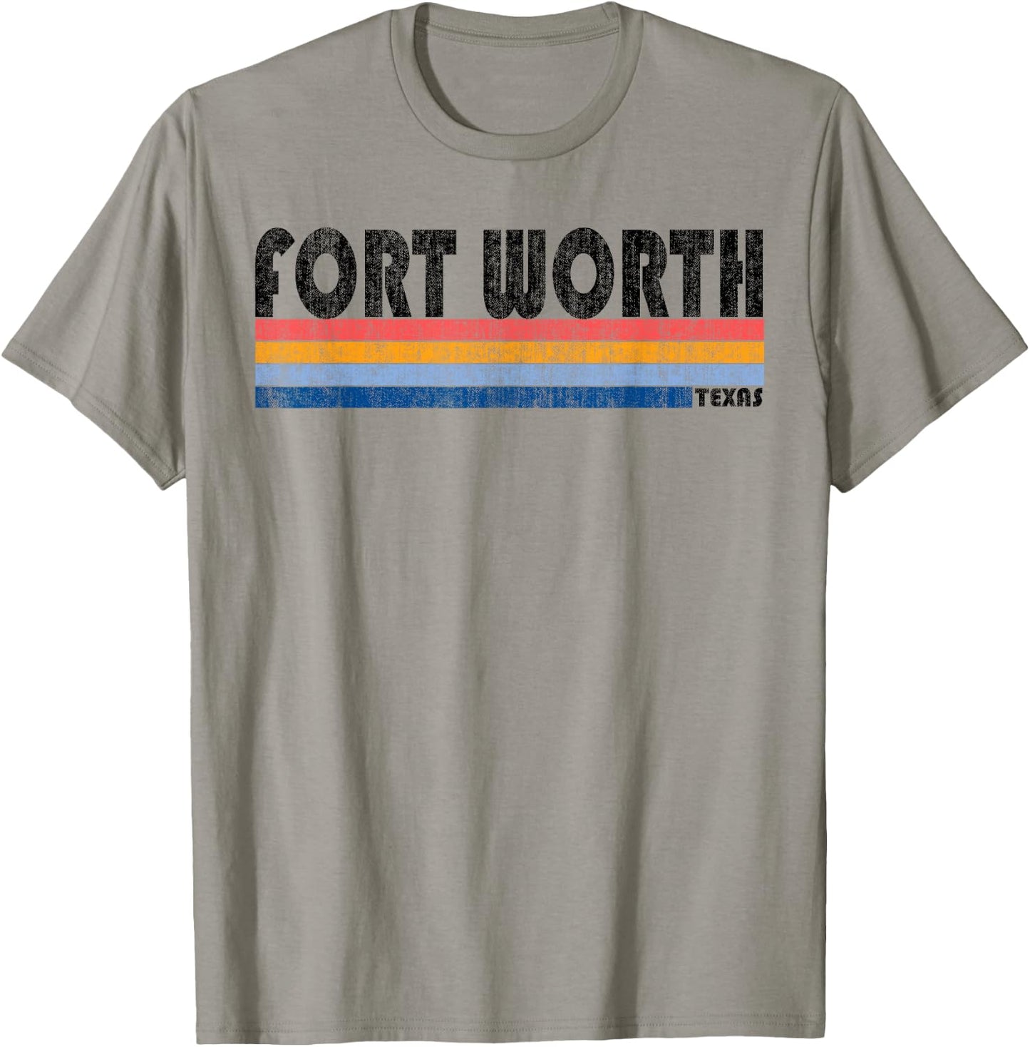 Vintage 1980s Style Fort Worth TX T-Shirt - T-Shirt | Sand