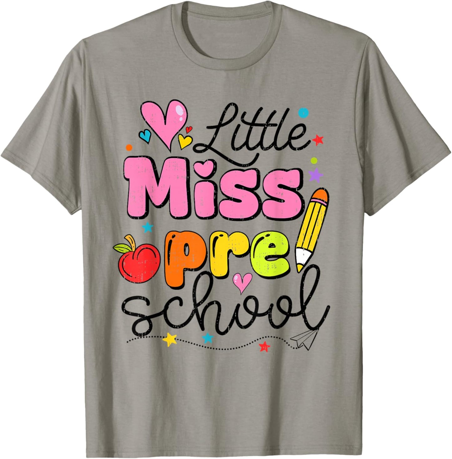 Little Miss Preschool Back to School Cute Preschool Girls T-Shirt - T-Shirt | Sand