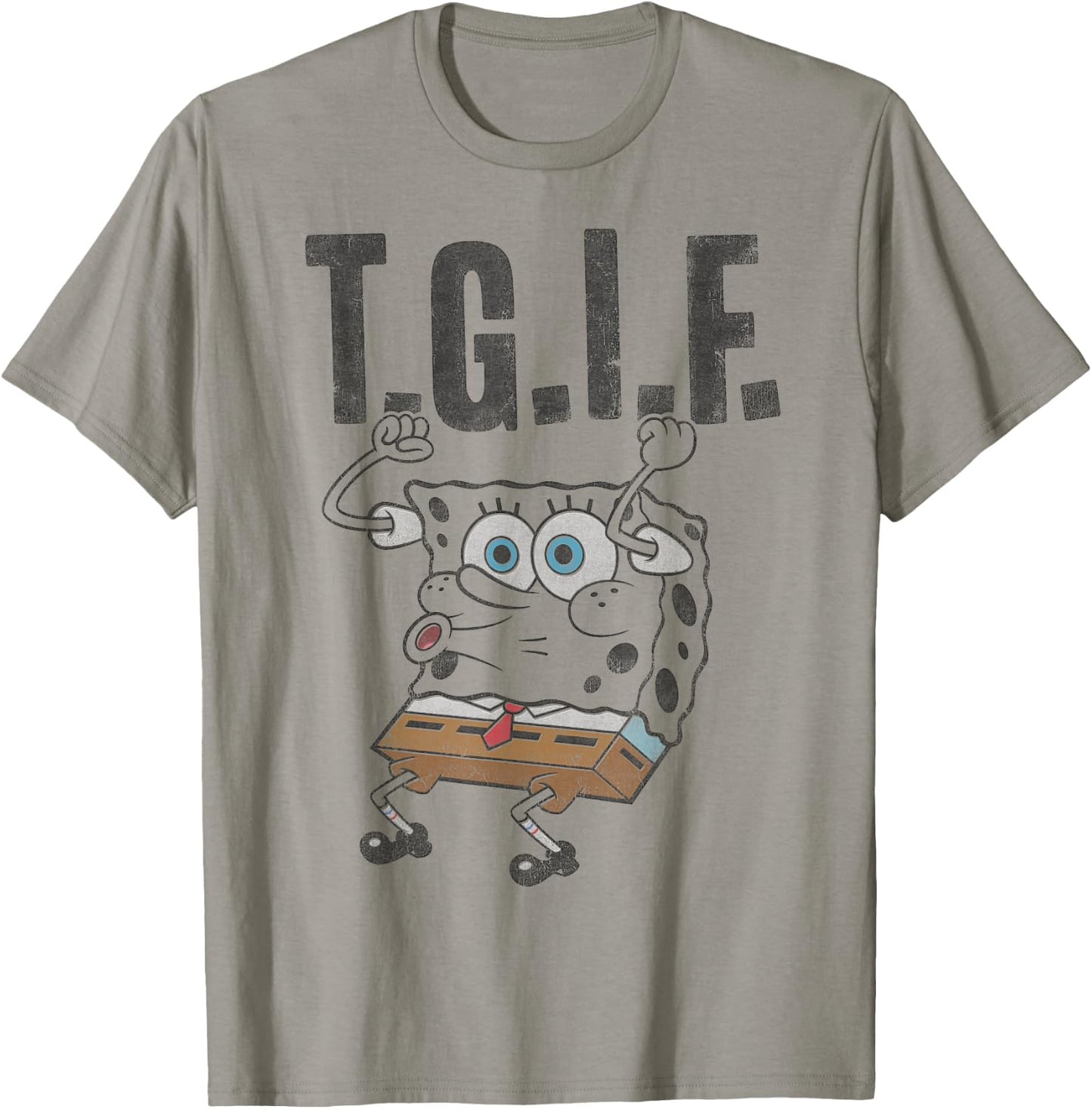 Spongebob SquarePants T.G.I.F. Humorous T-Shirt - T-Shirt | Sand
