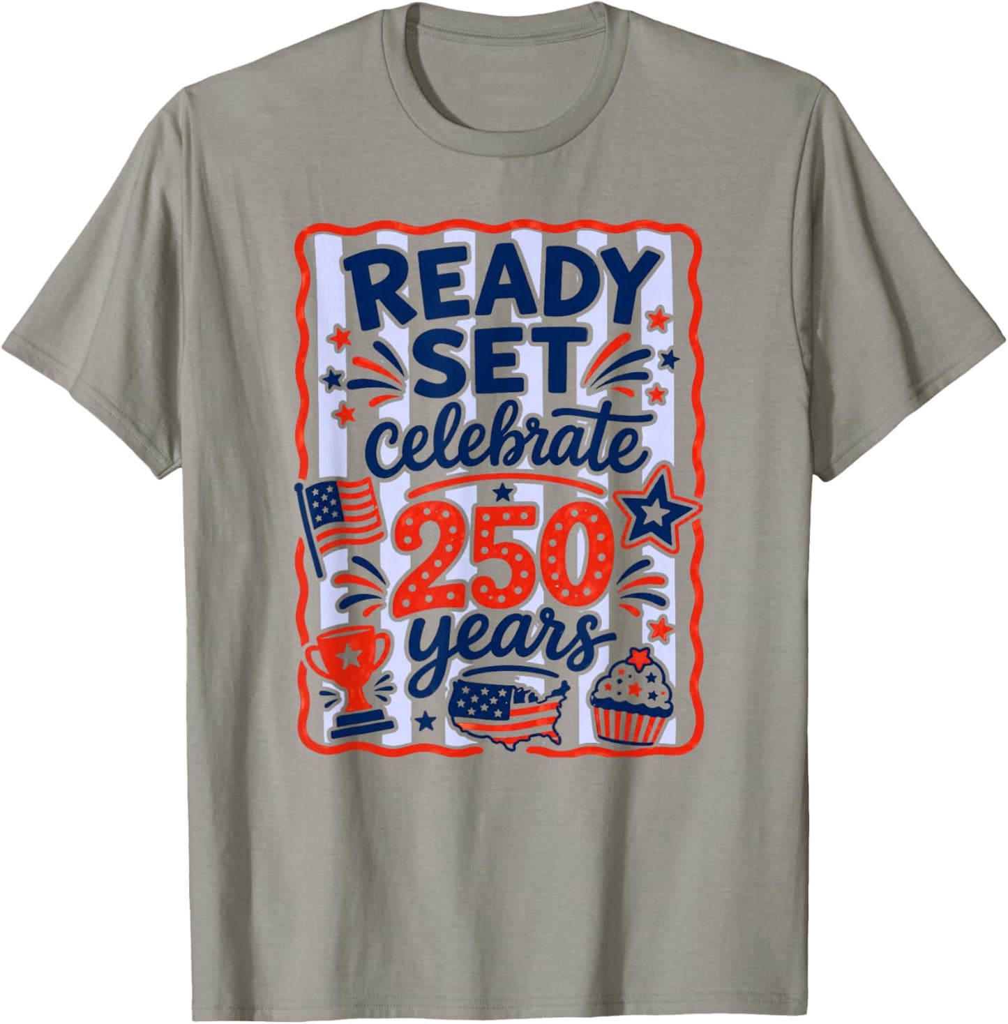 250 Years of Freedom 250th Independence Day Fourth of July T-Shirt - T-Shirt | Sand