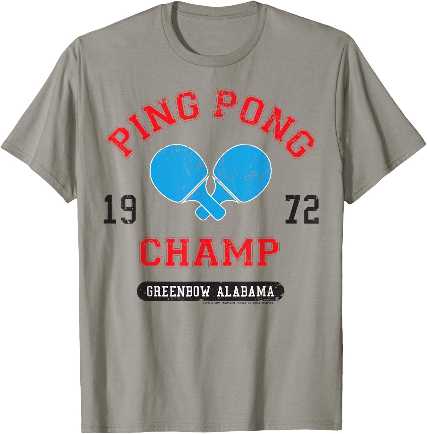 Forrest Gump Ping Pong Champ Greenbow Alabama 1972 Logo T-Shirt - T-Shirt | Sand