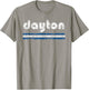 Dayton Ohio Retro Three Stripe Weathered Vintage T-Shirt - T-Shirt | Sand