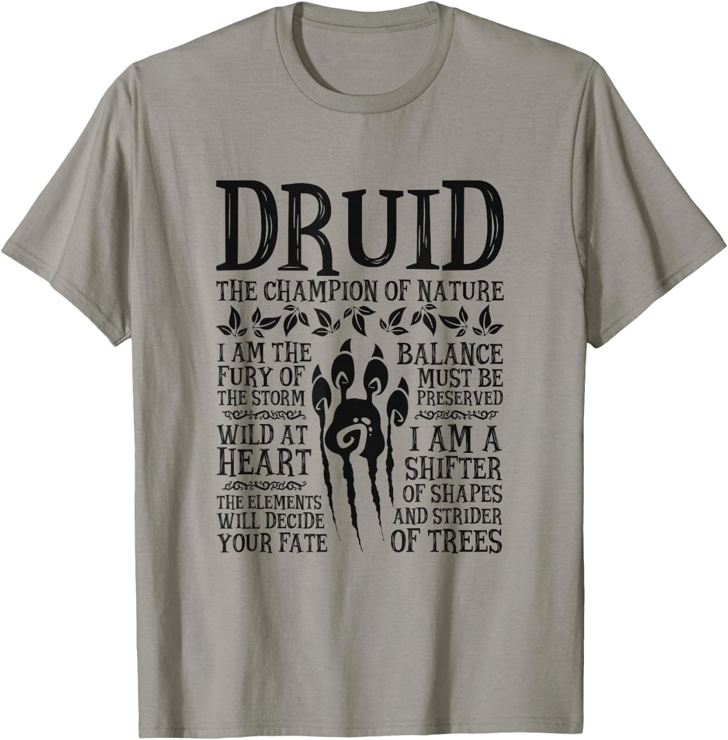 Druid, The Champion of Nature - RPG Class T-Shirt - T-Shirt | Sand