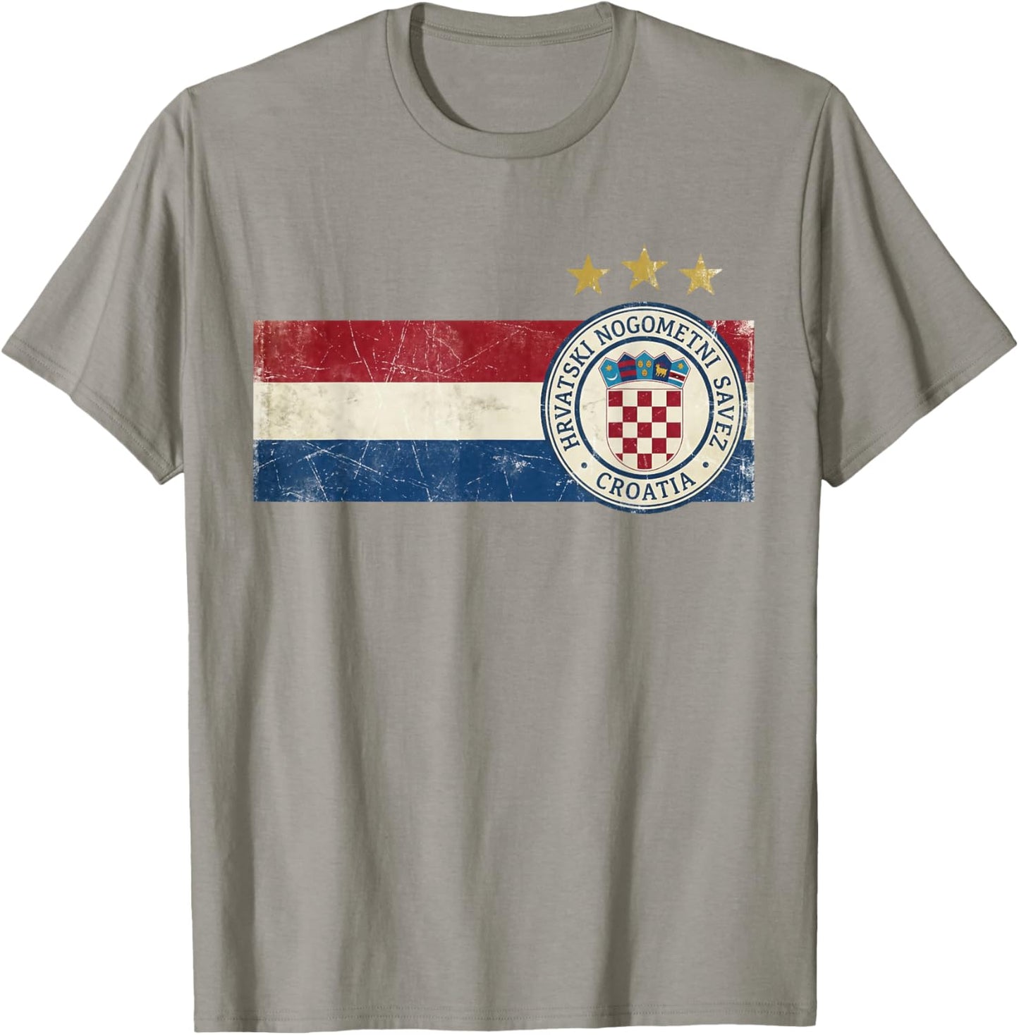 Croatia Hrvatska Flag Zagreb Croatian Jersey Retro T-Shirt - T-Shirt | Sand