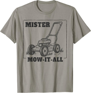 Mr Mow It All Father Mows Best Lawn Care Dad Father's Day T-Shirt - T-Shirt | Sand