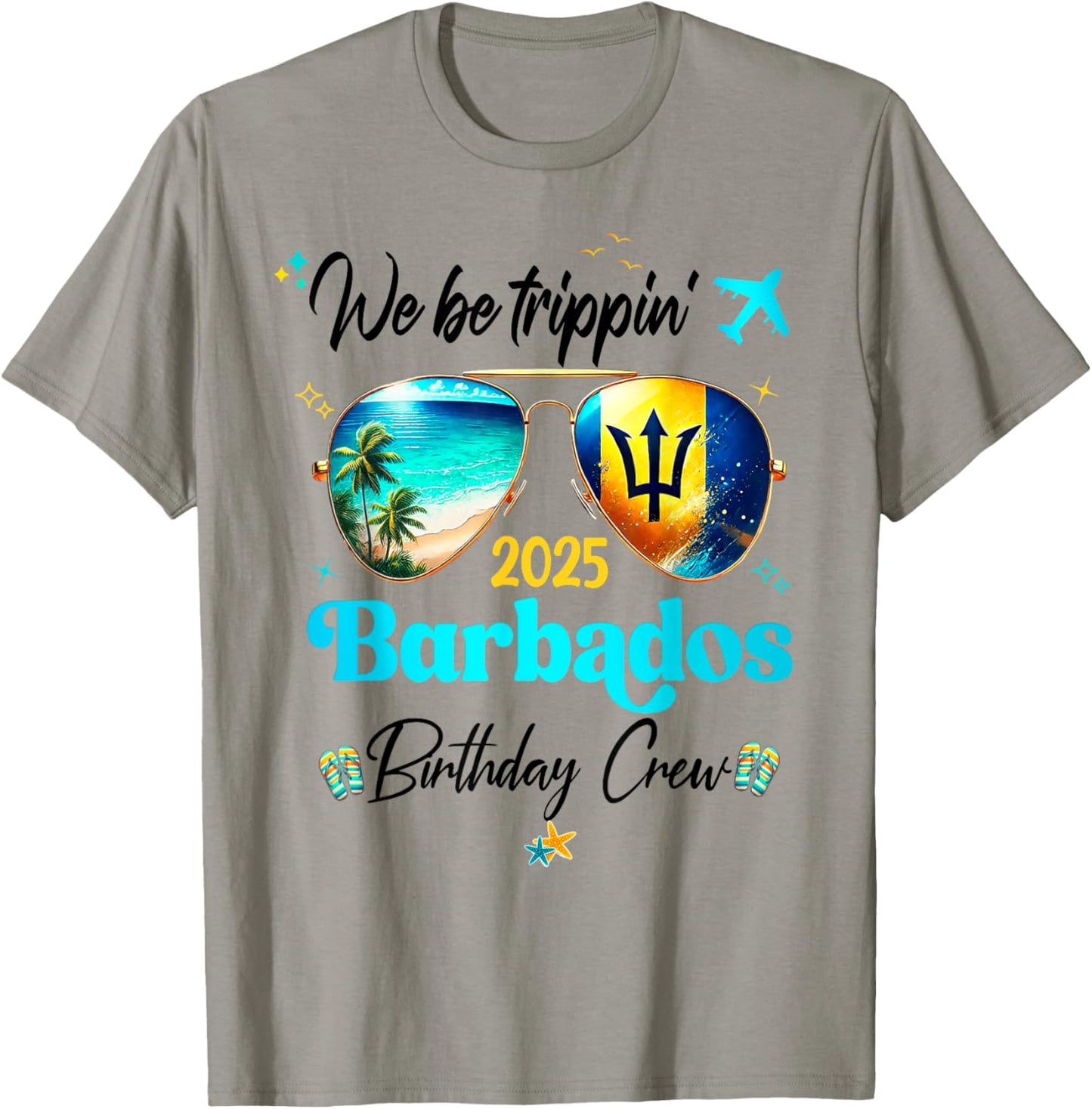 Barbados Vacation 2025 Straight Trippin' Birthday Cruise Gro T-Shirt - T-Shirt | Sand