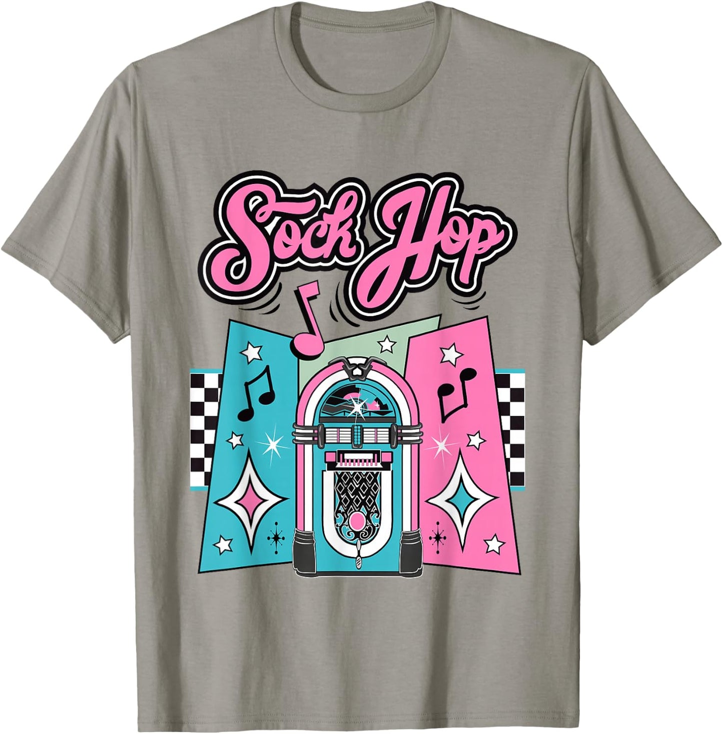 1950s Sock Hop Costume Retro 50s Vintage Rockabilly Doo Wop T-Shirt - T-Shirt | Sand