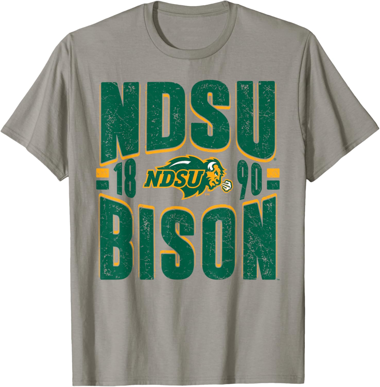 North Dakota State Bison Vintage 90's Retro Gray T-Shirt - T-Shirt | Sand