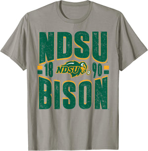 North Dakota State Bison Vintage 90's Retro Gray T-Shirt - T-Shirt | Sand