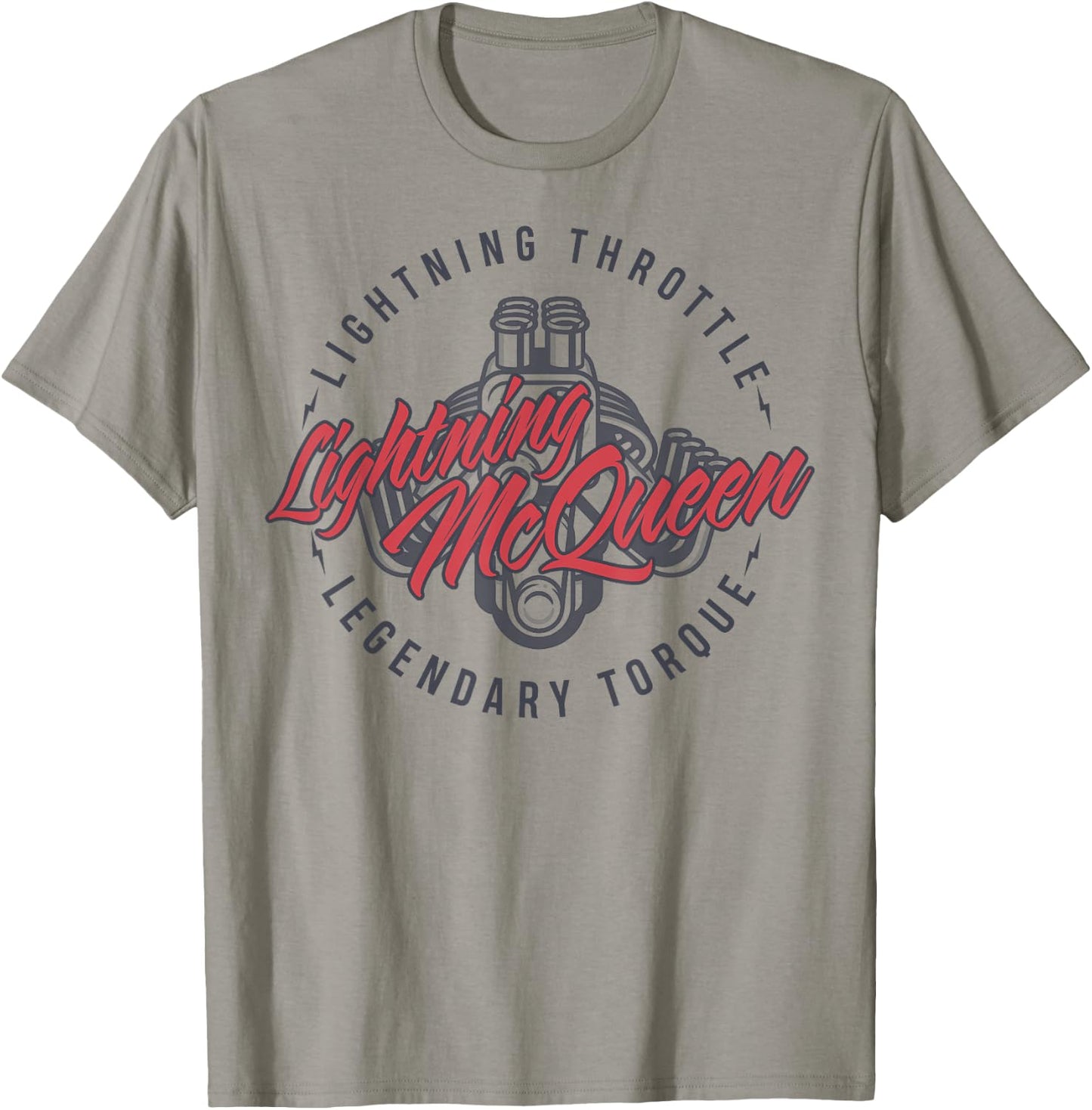 Disney Pixar Cars Lightning McQueen Engine Graphic T-Shirt - T-Shirt | Sand