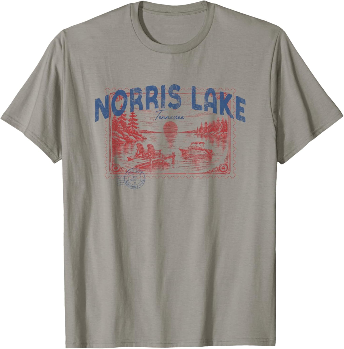 Norris Lake Tennessee Outdoors Vintage T-Shirt - T-Shirt | Sand