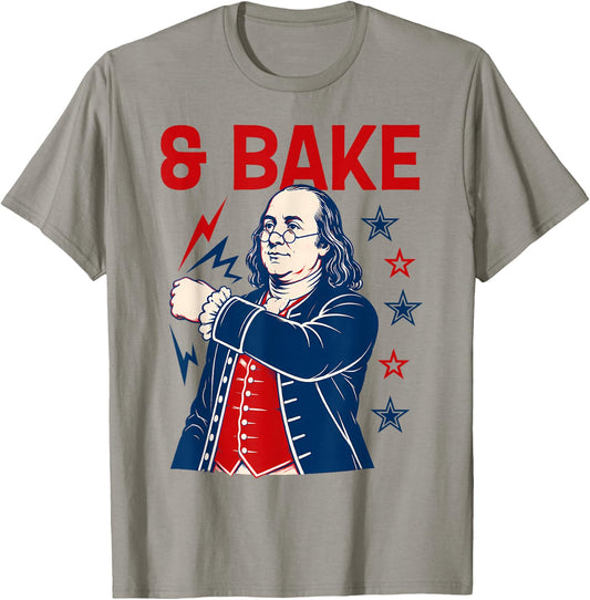 Funny Shake and Bake 4th of July Couple Matching T-Shirt - T-Shirt | Sand