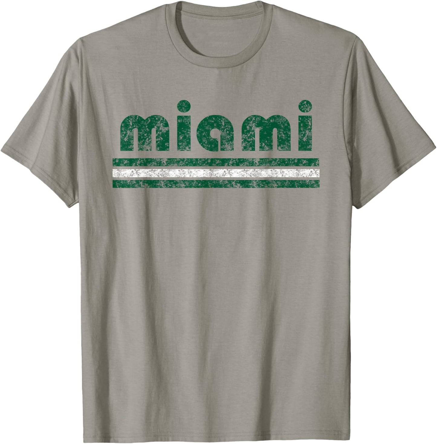 Miami Florida Retro Vintage Weathered T-Shirt - T-Shirt | Sand