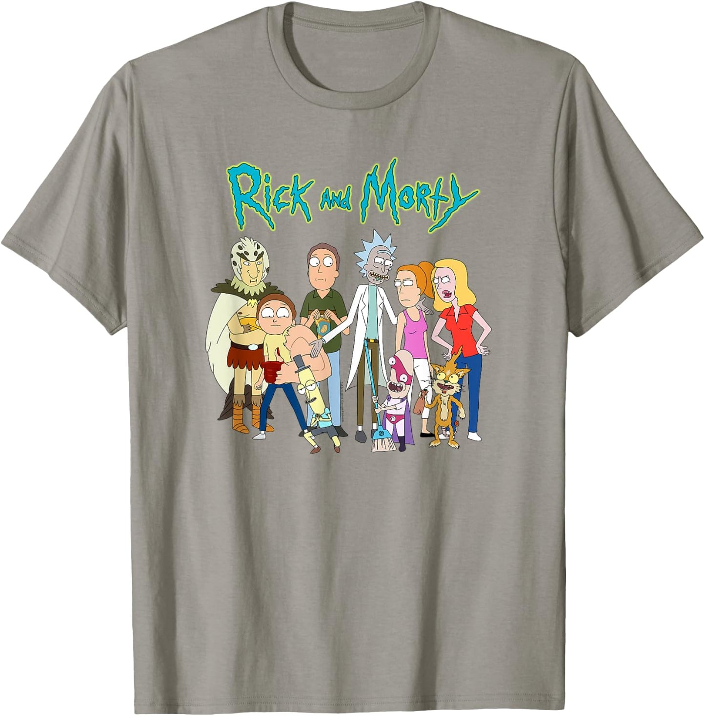 Rick and Morty Family with Friends T-Shirt - T-Shirt | Sand