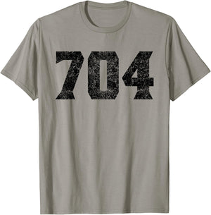 704 Area Code Charlotte NC Graphic T-Shirt - T-Shirt | Sand