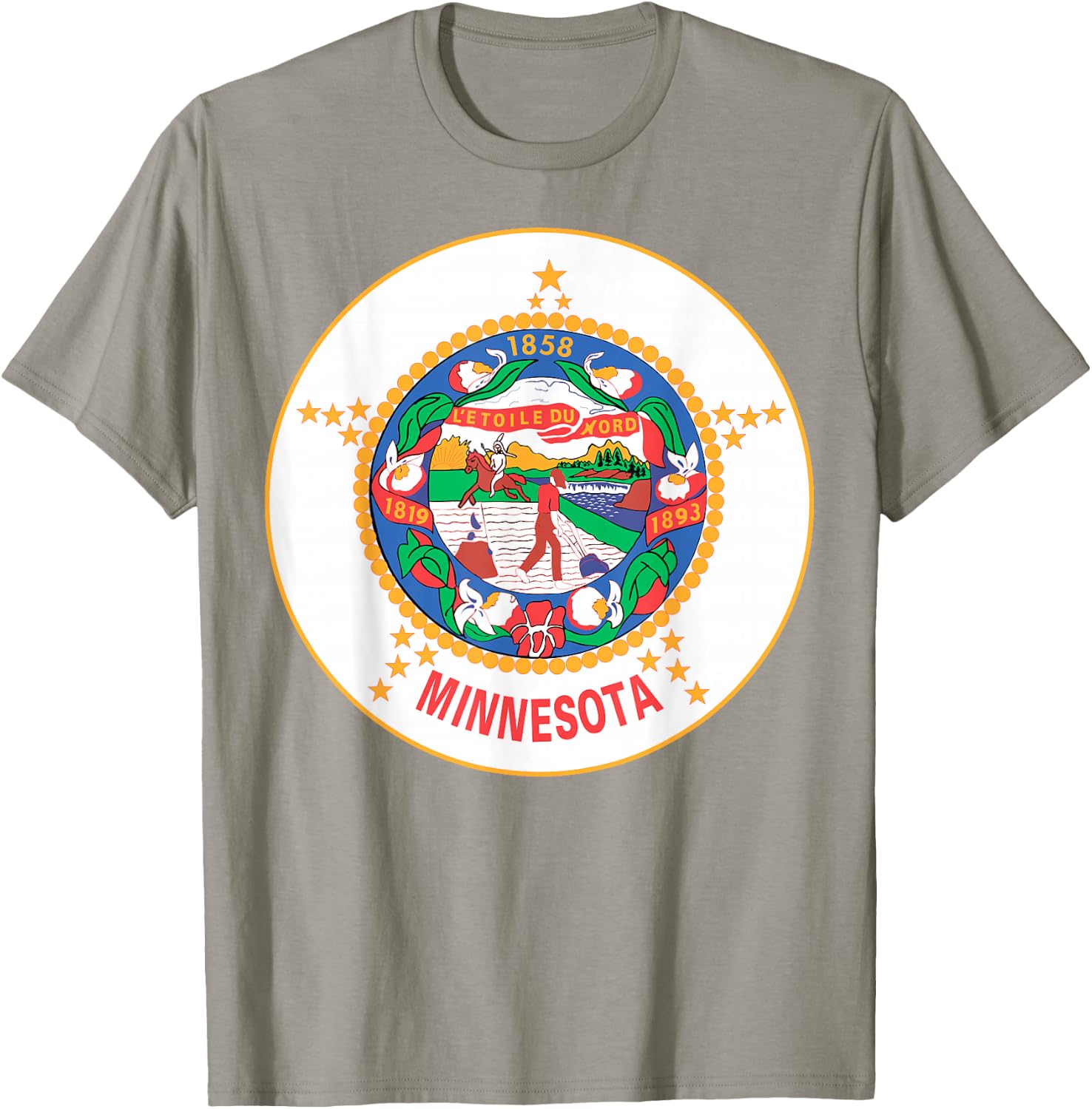 Minnesota MN State Flag USA T Shirt T-Shirt - T-Shirt | Sand