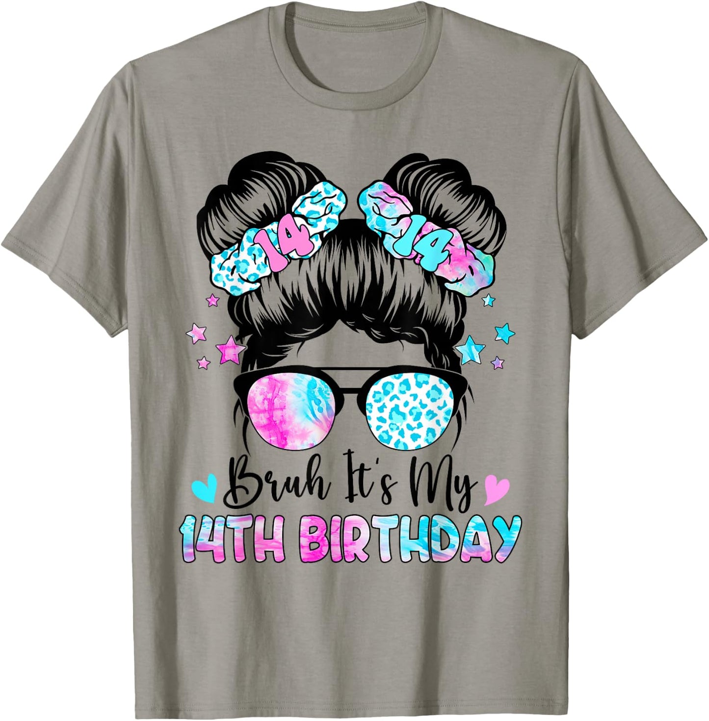 Bruh It's My 14th Birthday 14 Year Old Birthday For Girl T-Shirt - T-Shirt | Sand