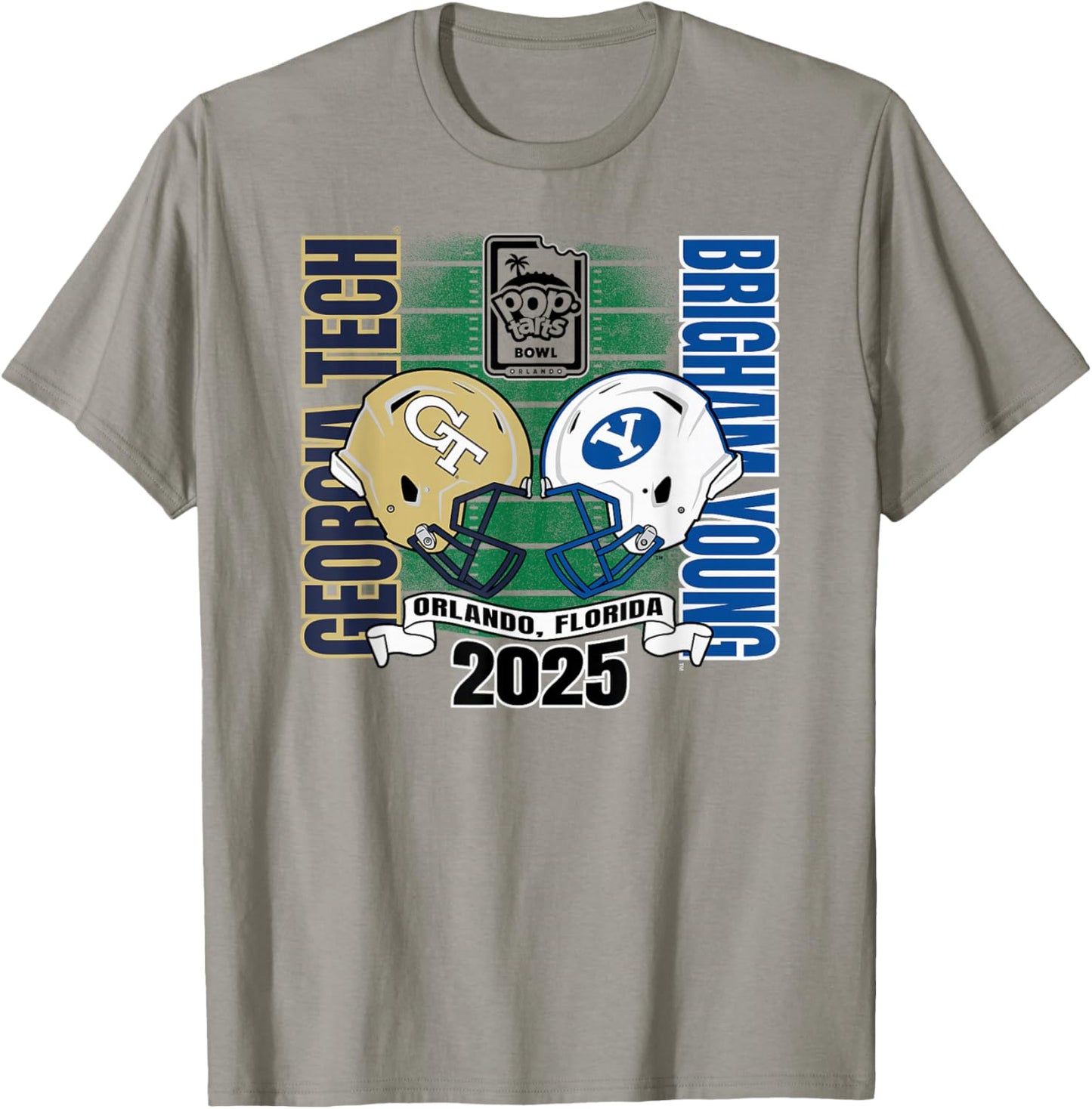 Georgia Tech Yellow Jackets vs BYU Cougars Pop-Tarts Bowl 25 T-Shirt - T-Shirt | Sand