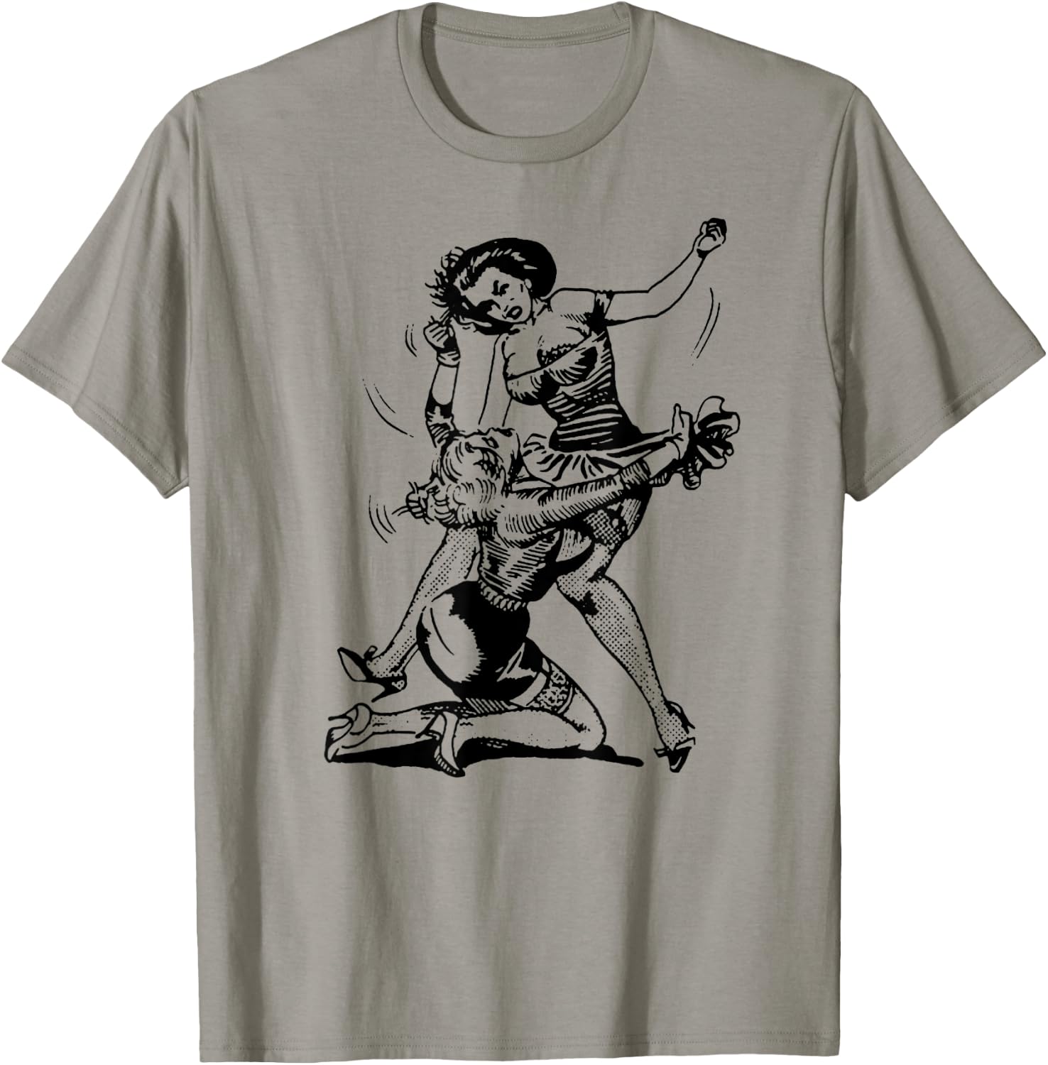 Funny MMA Sexy Women Cat Fight T-Shirt - T-Shirt | Sand